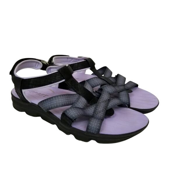 J Sport Kaia Women's Black Purple Ankle Strap Strappy Water Sandals Size 8 - Picture 1 of 9